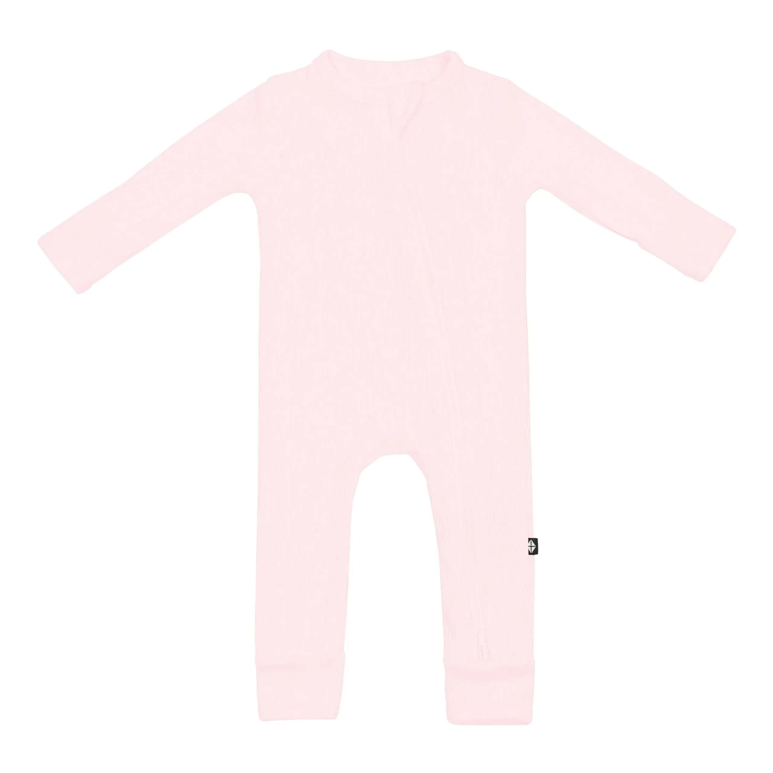 Ribbed Zipper Romper in Sakura