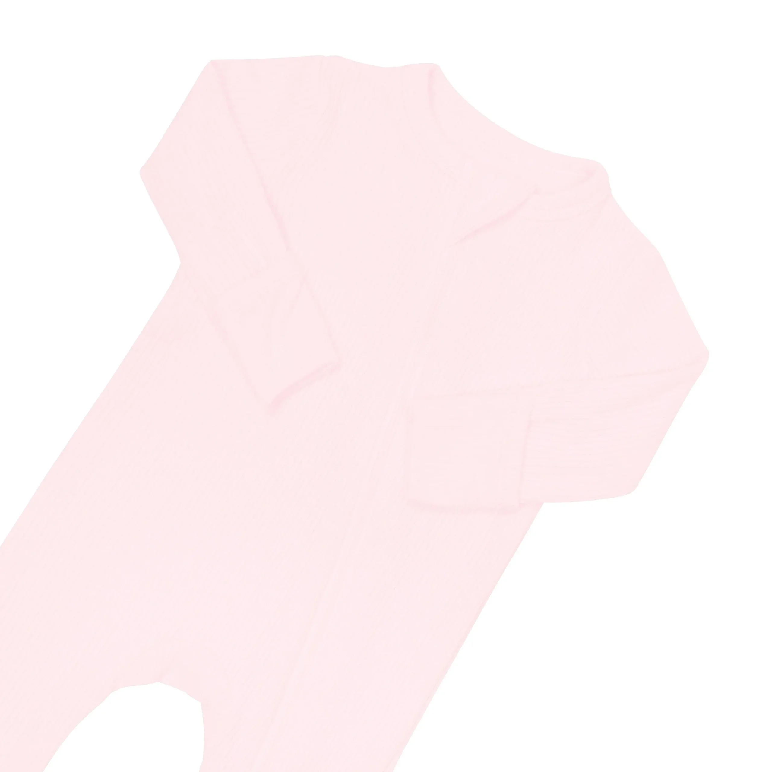 Ribbed Zipper Romper in Sakura