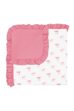 Ruffle Baby Blanket in Bow 0.5