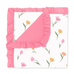 Ruffle Baby Blanket in Tulip 0.5