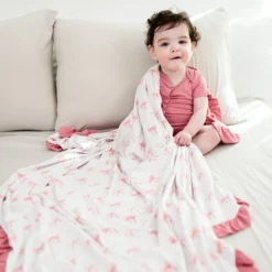 Ruffle Toddler Blanket in Bow 0.5
