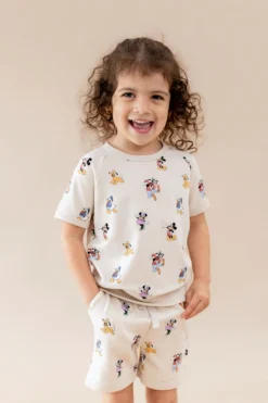 Short Sleeve Jogger Set in Mickey Mouse and Friends