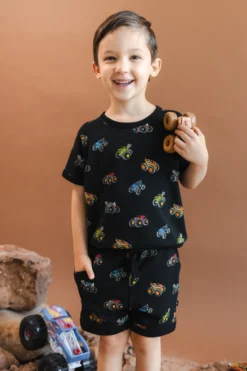 Short Sleeve Jogger Set in Monster Truck