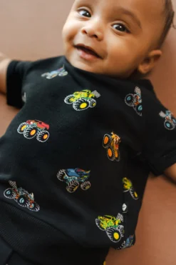 Short Sleeve Jogger Set in Monster Truck