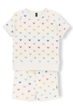 Short Sleeve Jogger Set in Pastel Mickey Mouse