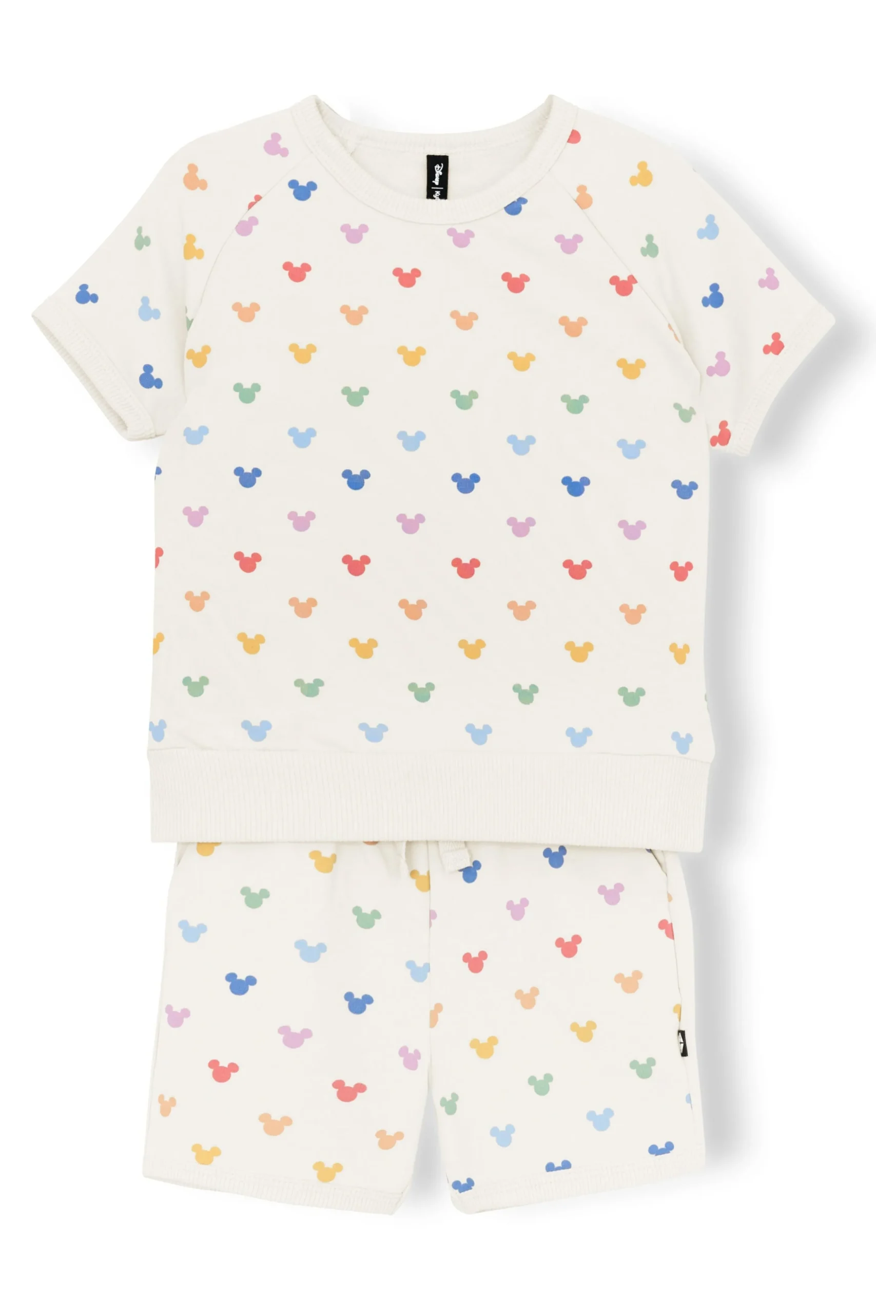 Short Sleeve Jogger Set in Pastel Mickey Mouse