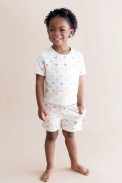 Short Sleeve Jogger Set in Pastel Mickey Mouse