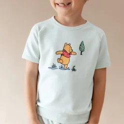 Short Sleeve Jogger Set in Winnie the Pooh on Dew