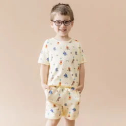 Short Sleeve Jogger Set in Winnie the Pooh Celebration