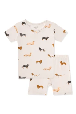 Short Sleeve Pajamas in Dachshund