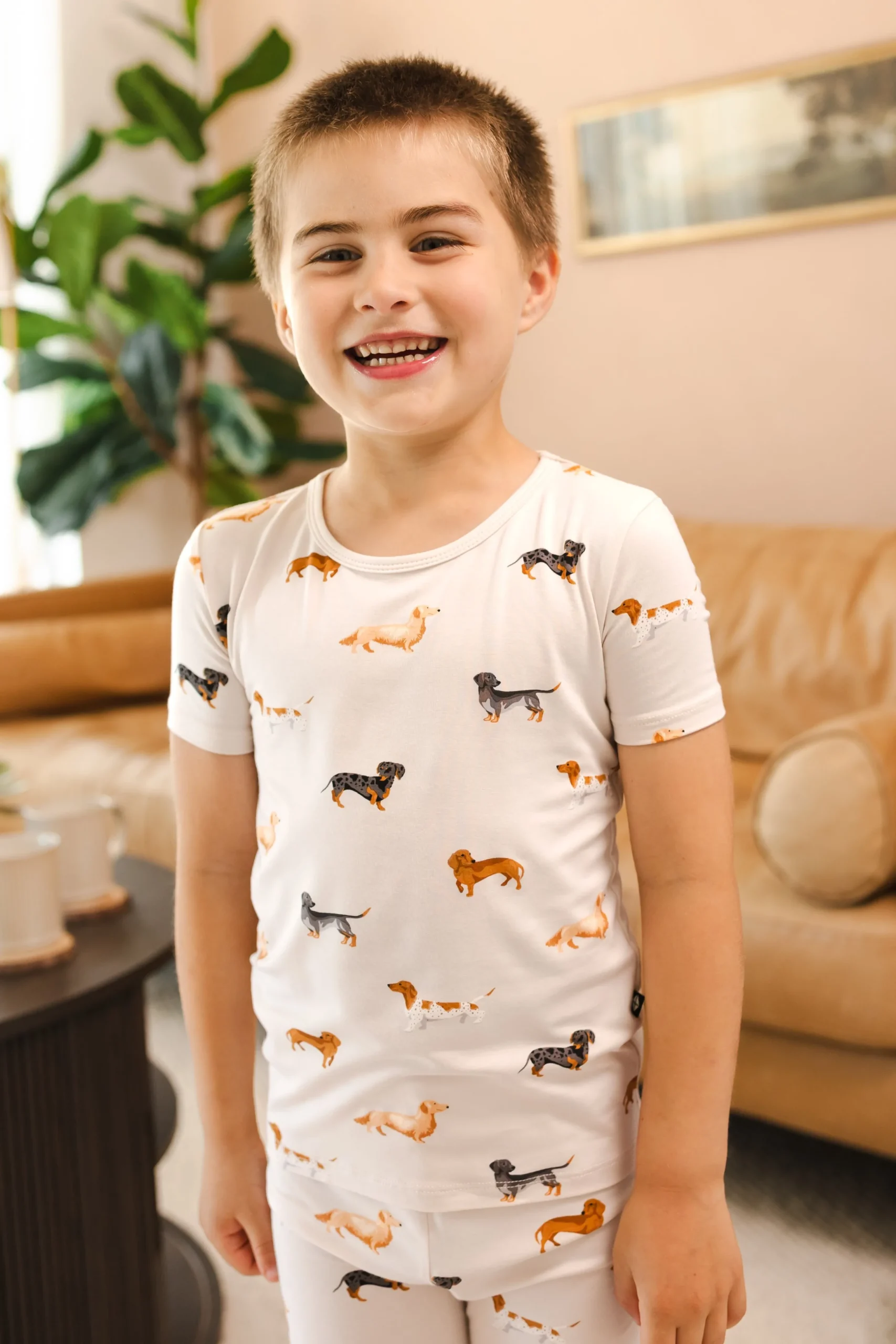 Short Sleeve Pajamas in Dachshund
