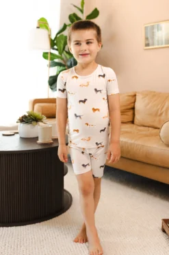Short Sleeve Pajamas in Dachshund