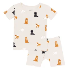 Short Sleeve Pajamas in Fluffy Dog