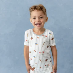Short Sleeve Pajamas in Home Run