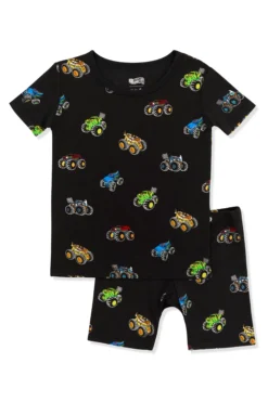 Short Sleeve Pajamas in Monster Truck