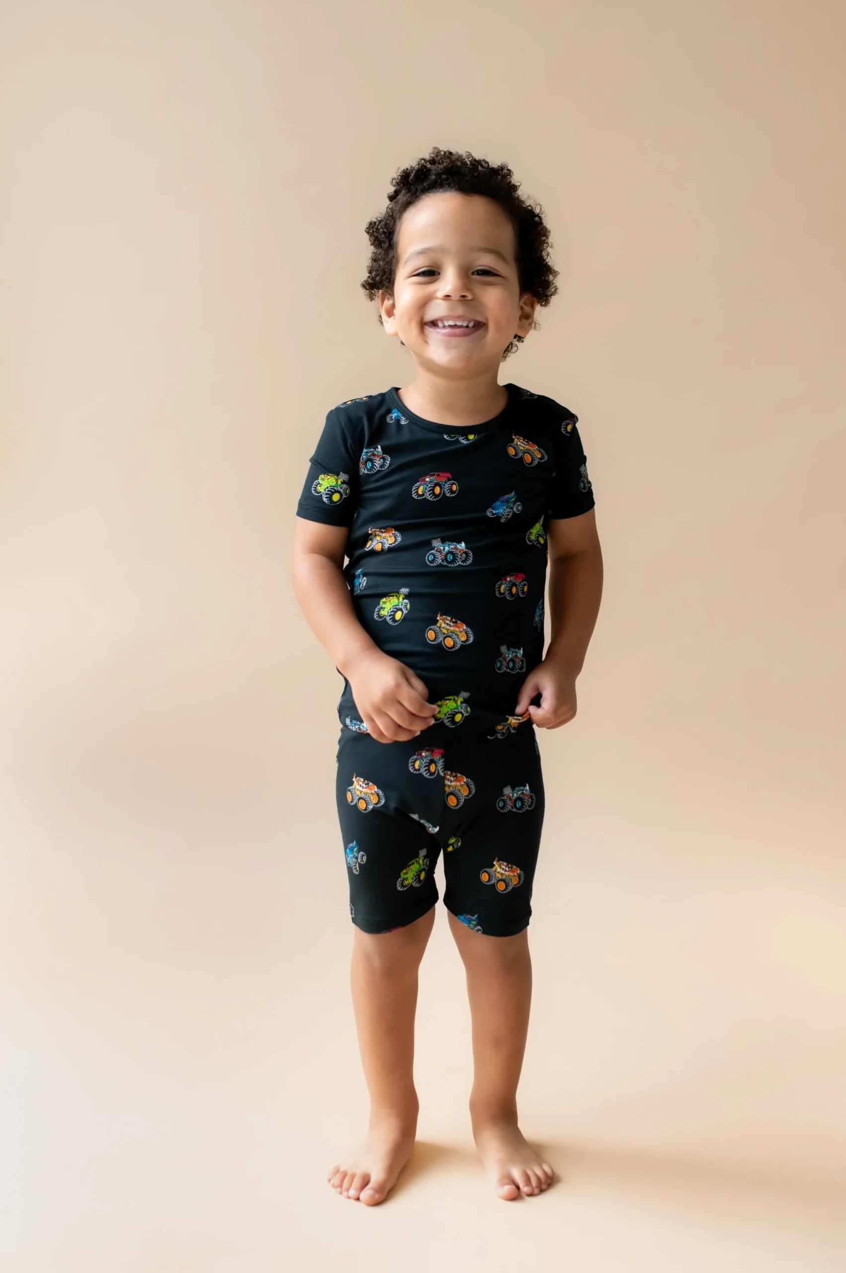 Short Sleeve Pajamas in Monster Truck