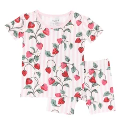 Short Sleeve Pajamas in Strawberry Fields