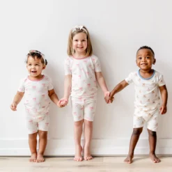 Short Sleeve Pajamas in Teddy Bear