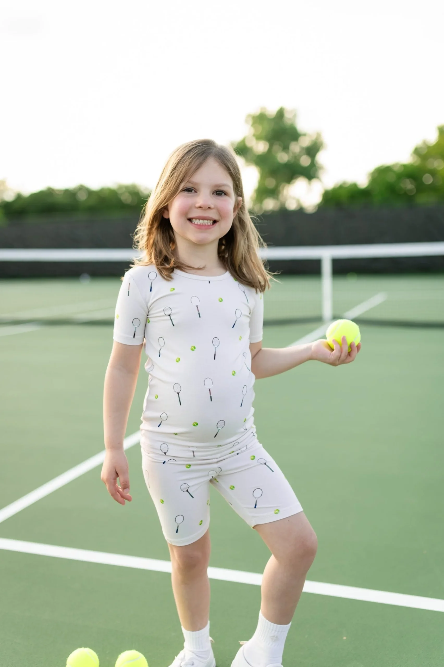 Short Sleeve Pajamas in Tennis