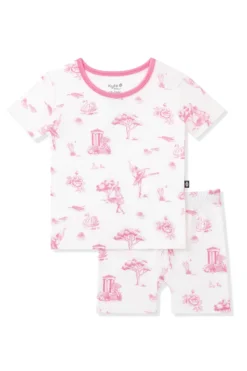 Short Sleeve Pajamas in Toile Ballet