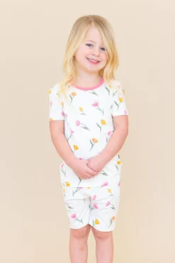 Short Sleeve Pajamas in Tulip