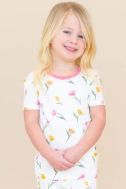 Short Sleeve Pajamas in Tulip