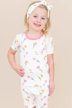 Short Sleeve Pajamas in Tulip