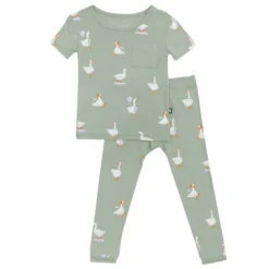 Short Sleeve with Pants Pajamas in Silly Goose