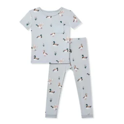 Short Sleeve with Pants Pajamas in Mallard Duck