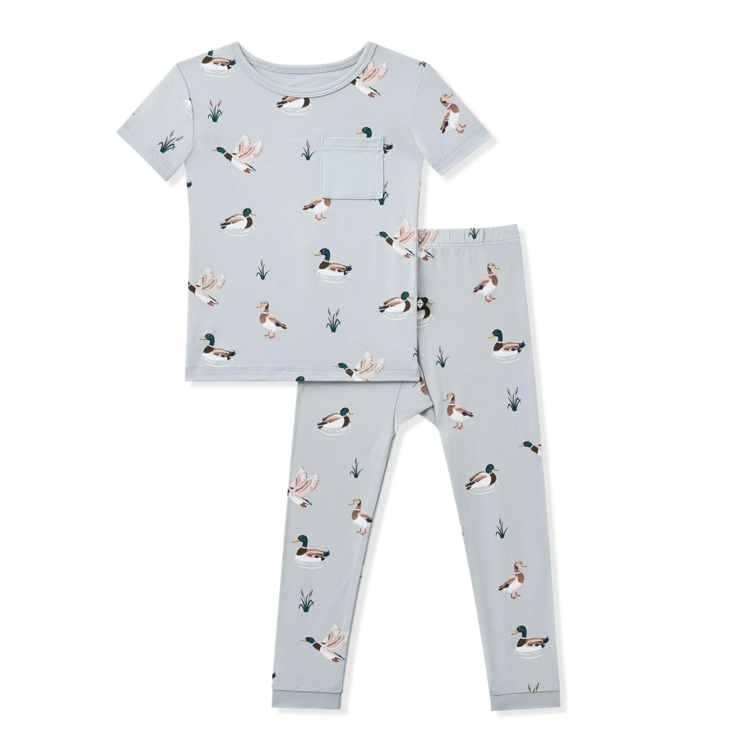 Short Sleeve with Pants Pajamas in Mallard Duck