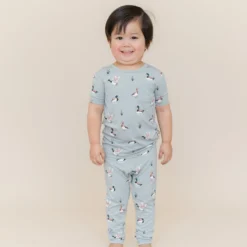Short Sleeve with Pants Pajamas in Mallard Duck