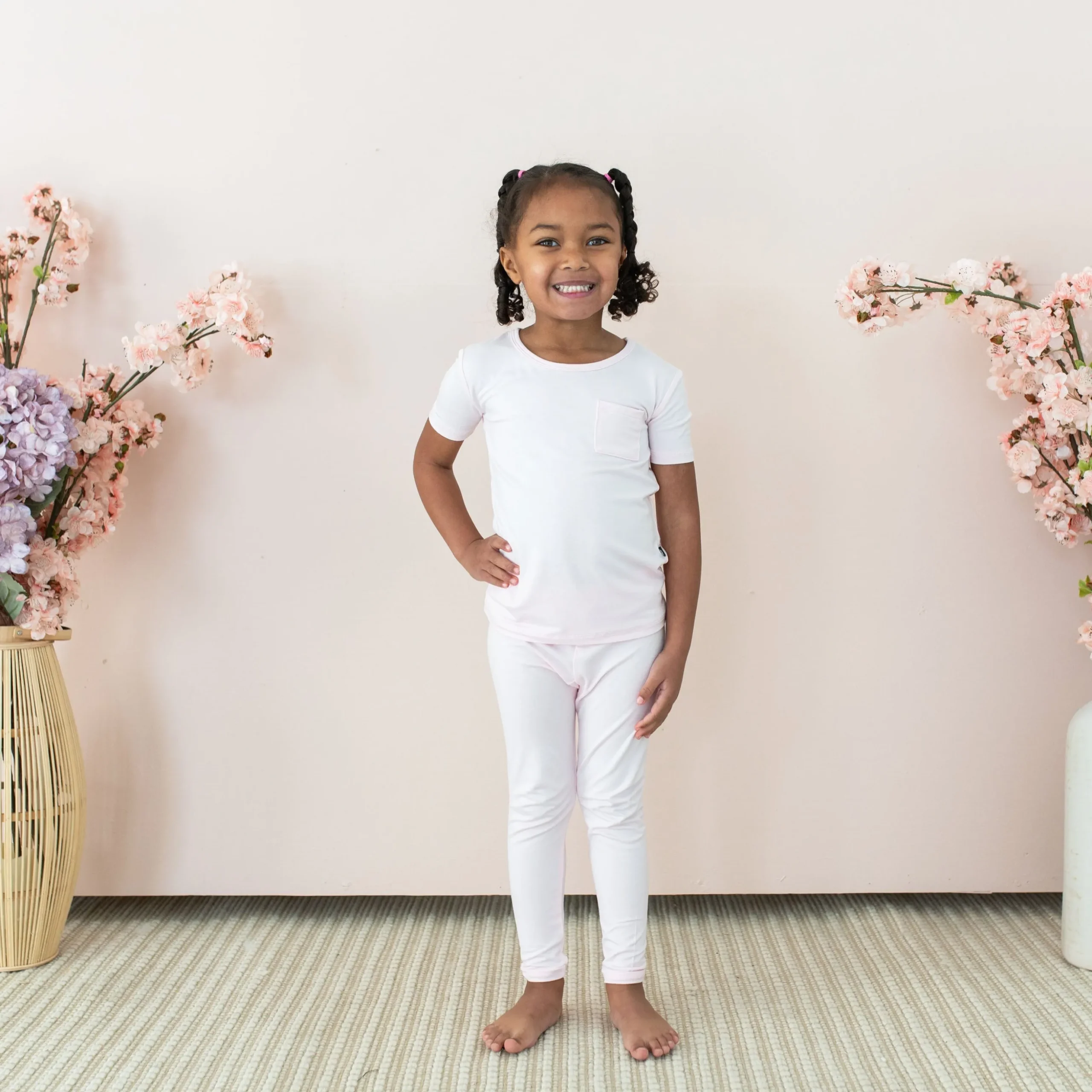 Short Sleeve with Pants Pajamas in Sakura