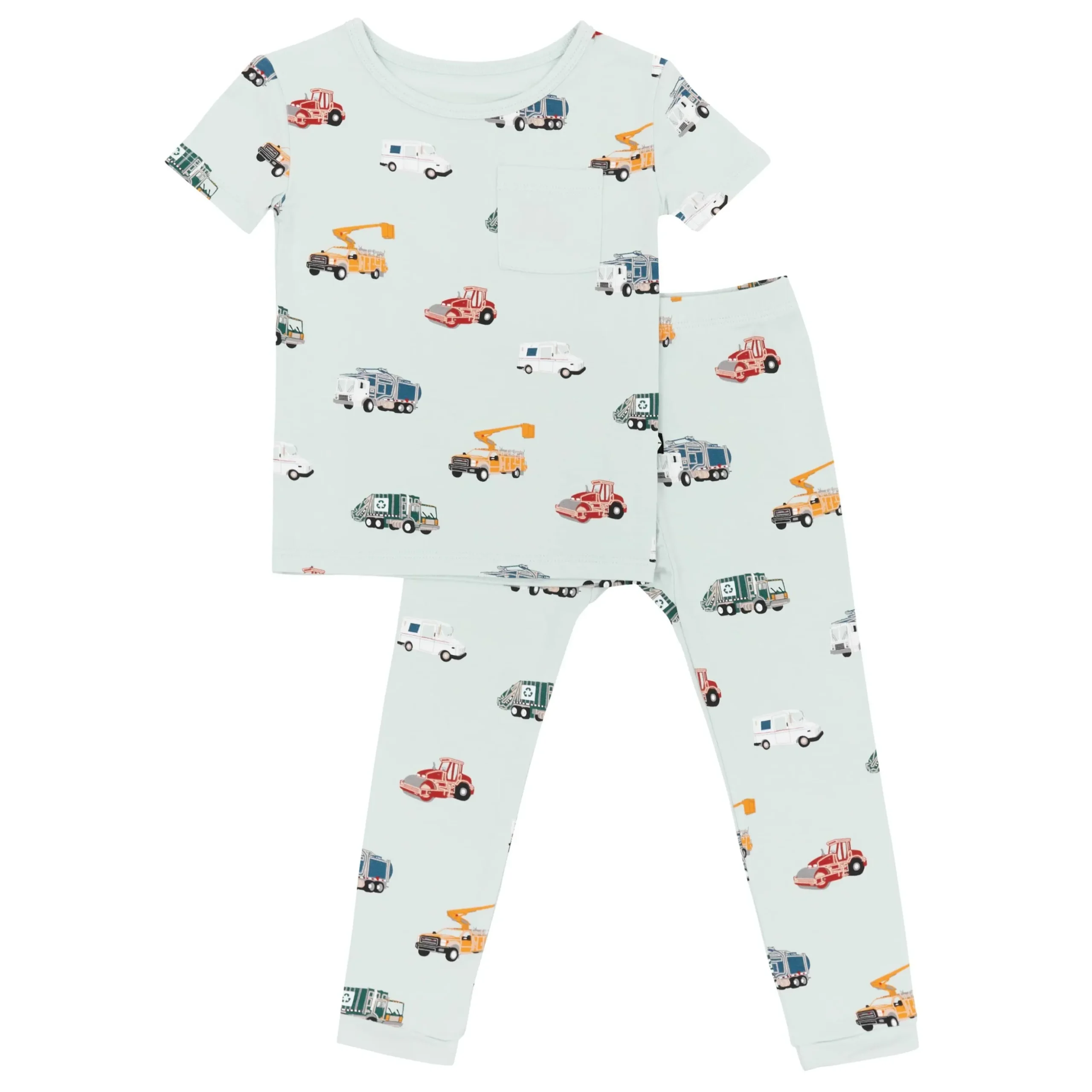Short Sleeve with Pants Pajamas in City Vehicles