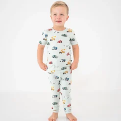 Short Sleeve with Pants Pajamas in City Vehicles