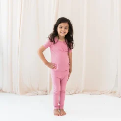 Short Sleeve with Pants Pajamas in Apple Blossom