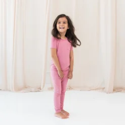 Short Sleeve with Pants Pajamas in Apple Blossom