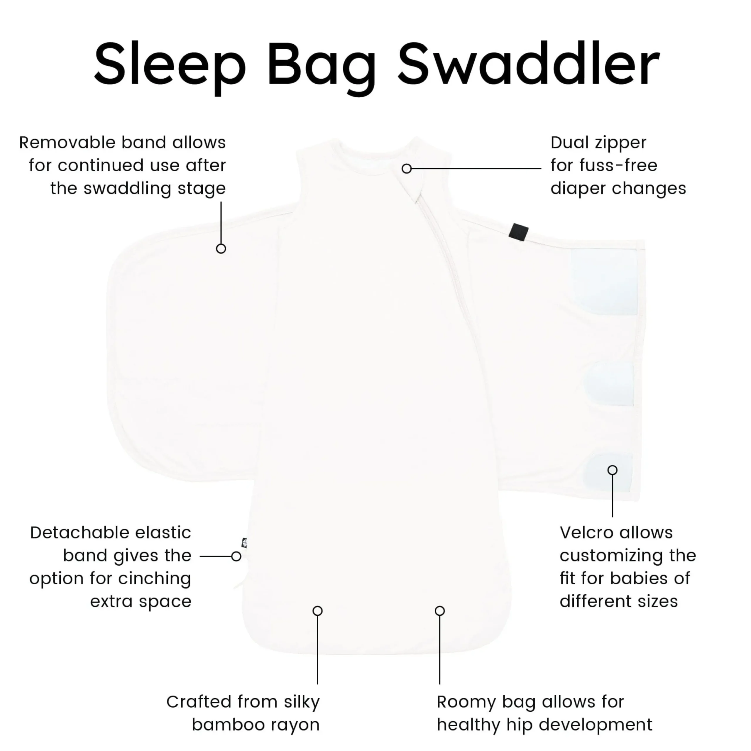 Sleep Bag Swaddler in Cloud 1.0