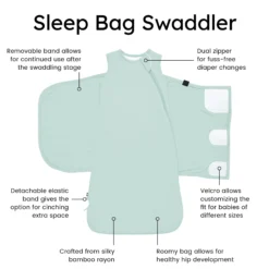 Sleep Bag Swaddler in Sage 1.0