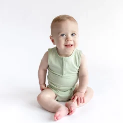 Sleeveless Bodysuit in Basil