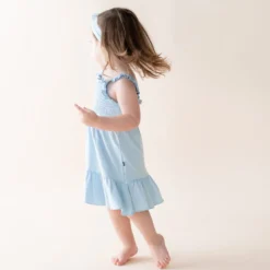 Smocked Dress in Breeze