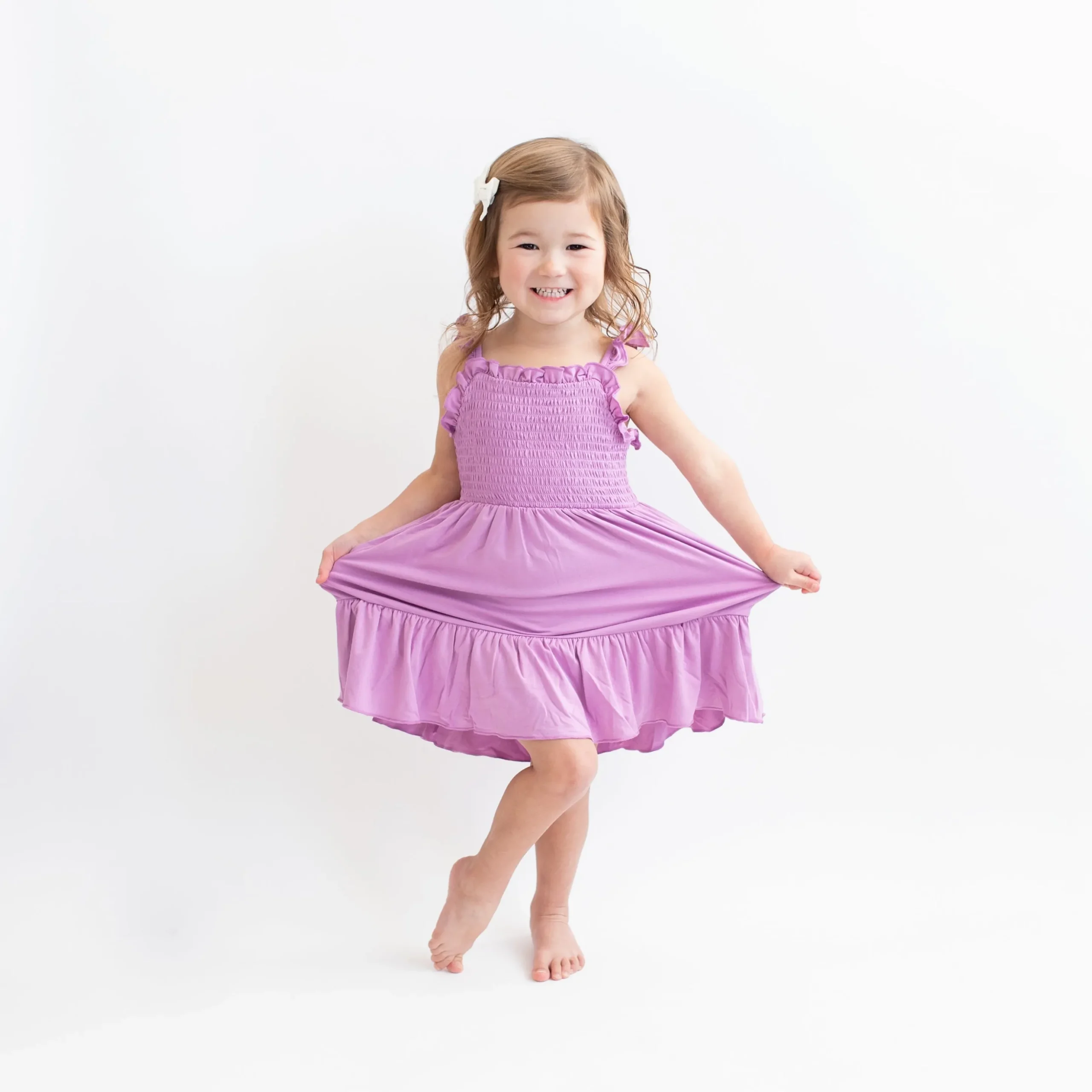 Smocked Dress in Poi