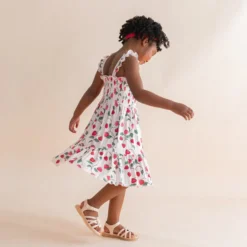 Smocked Dress in Strawberry Fields