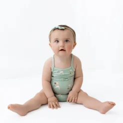 Spaghetti Strap Leotard in Golf