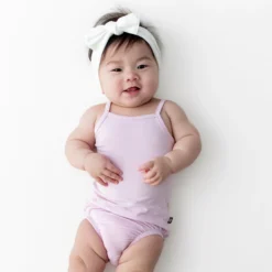 Spaghetti Strap Leotard in Thistle