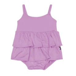 Spaghetti Strap Ruffle Romper in Poi