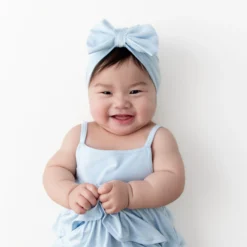 Spaghetti Strap Ruffle Romper in Breeze
