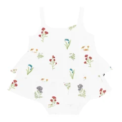 Spaghetti Strap Ruffle Romper in Wildflower