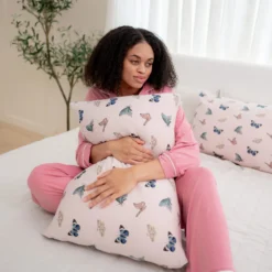 Standard Pillowcase in Blush Butterfly