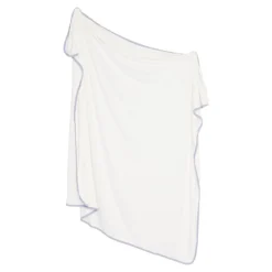 Swaddle Blanket in Cloud with Storm Trim