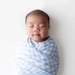 Swaddle Blanket in Gingham Breeze